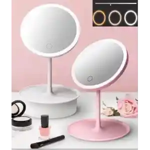 Led Işıklı Dokunmatik Makyaj Aynası 3 Kademeli Işık Ayarlı