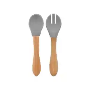 Mama Kaşığı ve Çatal Seti Powder Grey