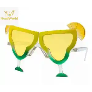 Margarita Bardak Şeklinde Parti Gözlüğü Sarı 16x8 cm