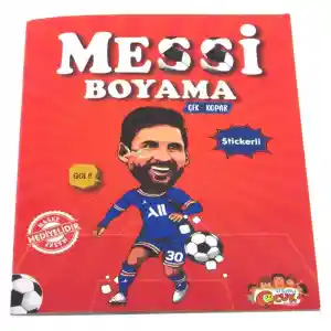 Messi Çıkartmalı Maskeli Boyama Kitabı