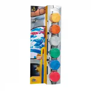 Metalik Fırçalı Suluboya Yıkanabilir 6x25 ml