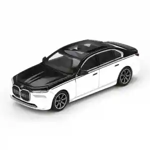 NessiWorld GT 1/64 BMW i7 xDrive60 Alpine White / Black Sapphire - Blister Paket
