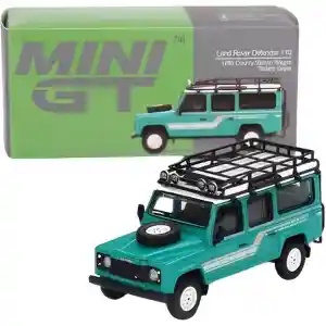 NessiWorld GT 1/64 Land Rover Defender 110 1985 County Station Wagon Trident Green