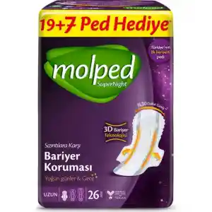 Molped SüperNight Süper Gece Ped 26 Adet
