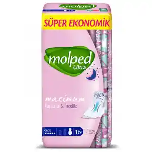 Ultra Hijyen Anatomik Gece Ped Süper Eko 16 Adet