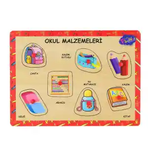 ONY-196-197 Ahşap Tutmalı Okul Malzemeleri