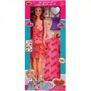 Anlily Aynalı Yedek Elbiseli Bebek 2284