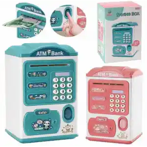 Parmak İzi Okumalı Elektronik Şifreli Otomatik Kağıt Para Alan ATM Kumbara