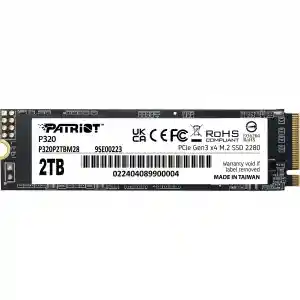 PATRIOT P320 2TB 3000/2200MB/s M2 PCIE GEN3 NVME SSD P320P2TBM28