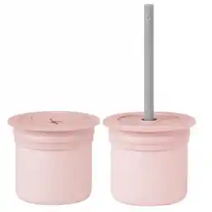 Ham+Hüp Pipetli Silikon Bardak Seti Pinky Pink / Powder Grey