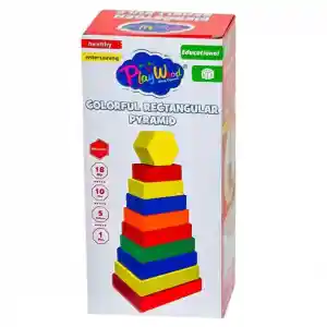 Ahşap Dikdörtgen Renkli Kule