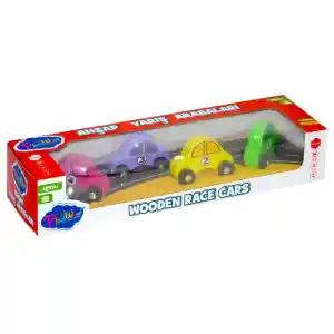 Ahşap Yarış Arabası 4lü Paket