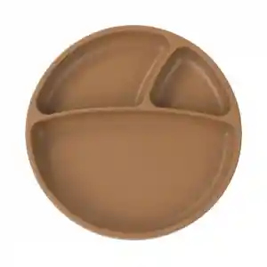 Porsiyon Vakum Tabanlı Silikon Tabak Woody Brown