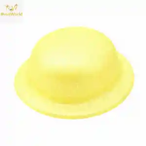 Sarı Simli Melon Şapka | İnce Plastik Glitter Yetişkin Parti Şapkası
