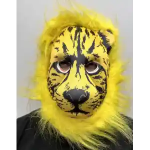 Sarı Yeleli Sarı Saçlı Aslan Maskesi Mega Peluş 2 No