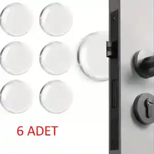 Şeffaf  Silikon Mobilya ve Kapı Durdurucu Darbe Pedi 6 lı