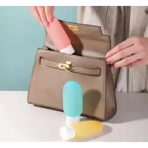 Seyahat Tipi Doldurulabilir Krem Şampuan Kutusu 3 lü Set