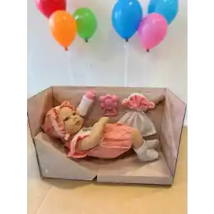 SH59998 40 CM TAM VİNİL BEBEK EMZİKLİ HAVLULU