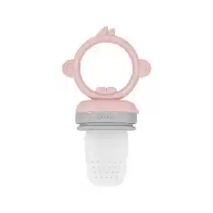 Silikon Püre Meyve Sebze Emziği Pinky Pink / Powder Grey
