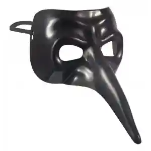 Siyah Uzun Burun Veba Doktoru Maskesi