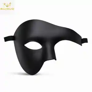 Siyah Yarım Erkek Maske – Phantom Parti & Balo Maskesi
