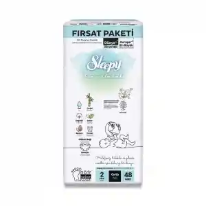 Sleepy Bio Natural Bebek Bezi Fırsat Paketi 2 Beden 48 Adet