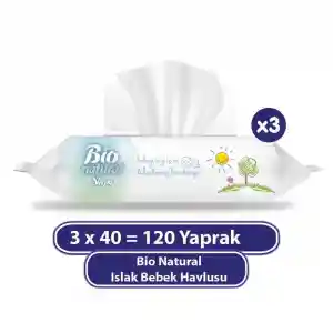 NessiWorld Bio Natural Islak Havlu Mendil 3x40 120 Yaprak