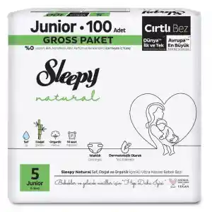 NessiWorld Natural Bebek Bezi Gross Paket 5 Beden 11-18 Kg 100 Adet