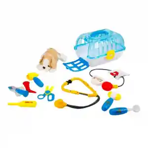 NessiWorldman Çantalı Peluş Köpek Veteriner Seti