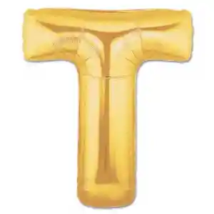 T Harf Folyo Balon Altın Renk  40 inç
