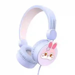 Tavşan Desenli Mikrofonlu Kulak Üstü Kulaklık