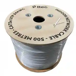 TTEC KBL-CAT5e-24CCA/IN500B 500MT U/UTP CAT5e NETWORK PVC KABLO BEYAZ CCA 0.50MM
