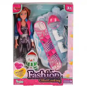 WG-66730-66731 Aksesuarlı Kayakçı Bebek 29 cm -Vardem Oyuncak