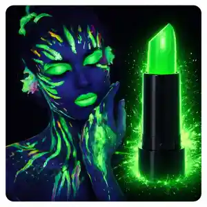 Yeşil Ruj – Karanlıkta Parlayan Makyaj Boyası