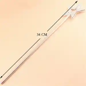 Yıldız Model Peri Asası Melek Asası Prenses Asası Metalize Gümüş Renk