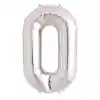 0 Rakam Folyo Balon Gümüş  40 inç