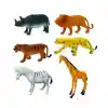 0715 Vahşi Hayvanlar Poşetli 6lı Hayvan Oyun Seti -NessiWorld