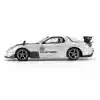 1/64 Mazda RX-7 RE-Amemiya Silver Metallic