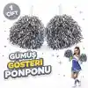 1 Çift ( 2 Adet ) Gümüş Renk 23 Nisan 19 Mayıs 29 Ekim Okul Gösteri Ponponları