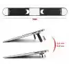 2 Kademeli Katlanabilir ve Yapışkanlı Laptop Standı Siyah