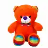2962 Oturan Kurdeleli Renkli Peluş Ayı 30 cm -