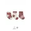 3Lü Penye Cute Stars Soket Çorap BS10115 Pudra