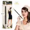 30 cm Siyah Payetli Sigara Tutacağı – 1920’ler Gatsby Parti Aksesuarı