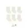 6Lı Basic Penye Soket Çorap 10101 Ekru