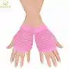 80’ler 90’lar Retro Neon Pembe File Parmaksız Kısa Eldiven 11 cm