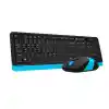 A4 TECH FG1010 KABLOSUZ STANDART MAVİ Q KLAVYE MOUSE