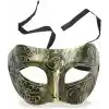 Altın Eskitme Yüz Maskesi - Antik Tarz Balo Maskesi