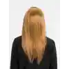 Altın Renk Düz Kesim İçi Astarlı Uzun Parti Peruğu Takma Saç