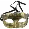 Altın Renk Eskitme Maskeli Balo Maskesi – Venedik Tarzı Parti Maskesi