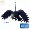 Asılabilir Lateks Kartal Dekor Süsü Siyah 17-18 cm